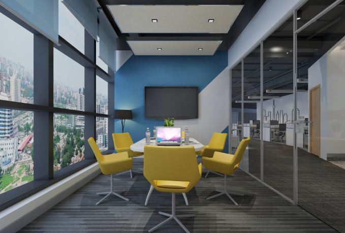 辦公室設計裝修:黃色椅子在會議室中的運用 辦公室設計裝修:黃色椅子在會議室中的運用