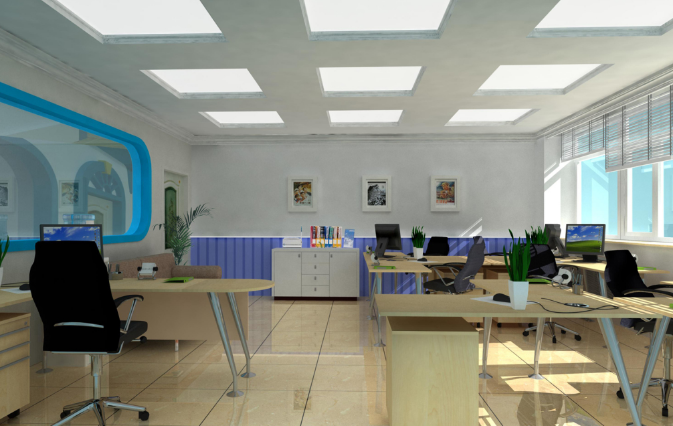 藍白魅力:上海辦公室裝修設計的清新之選