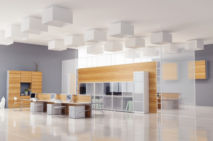 上海辦公室裝修設計:米色家具,優雅實用兩不誤!