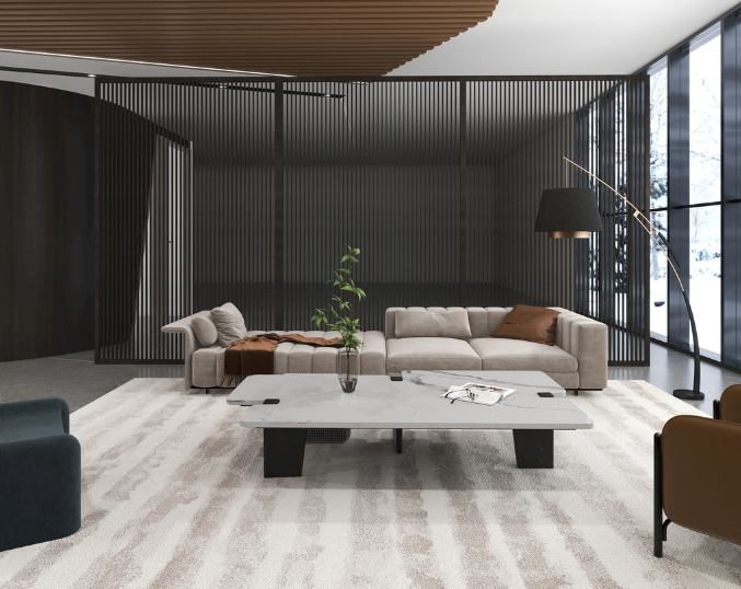 辦公室裝修設(shè)計:灰色吧臺,簡約而不簡單