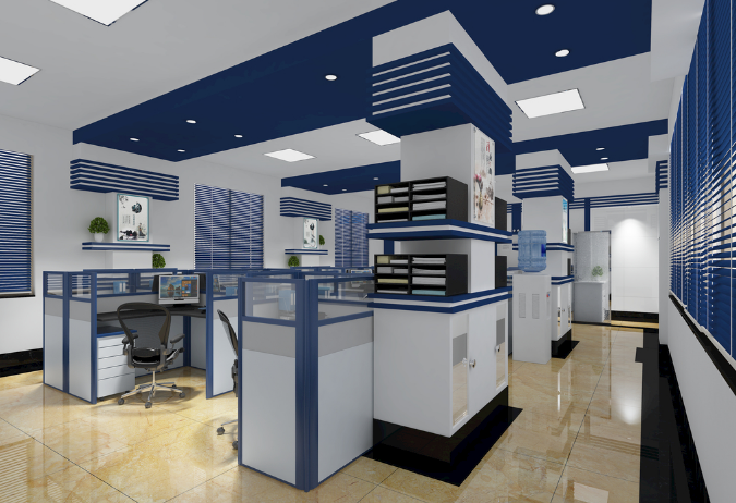 金融行業辦公室裝修設計:棕色家具的優雅魅力