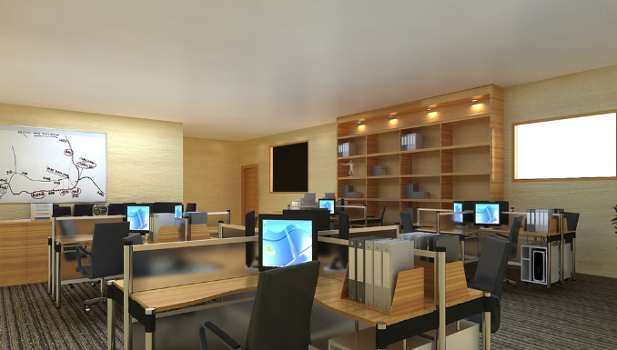 上海辦公室裝修設計:現代簡約大中班臺,打造高效辦公新體驗!